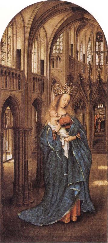 EYCK, Jan van Madonna in a Church Spain oil painting art